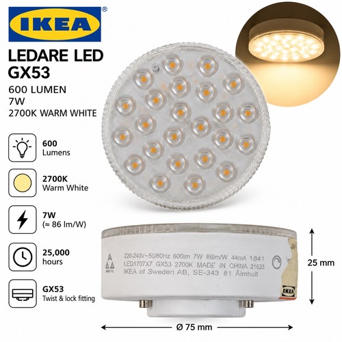 Ikea ledare gx53 led bulb - ikea,